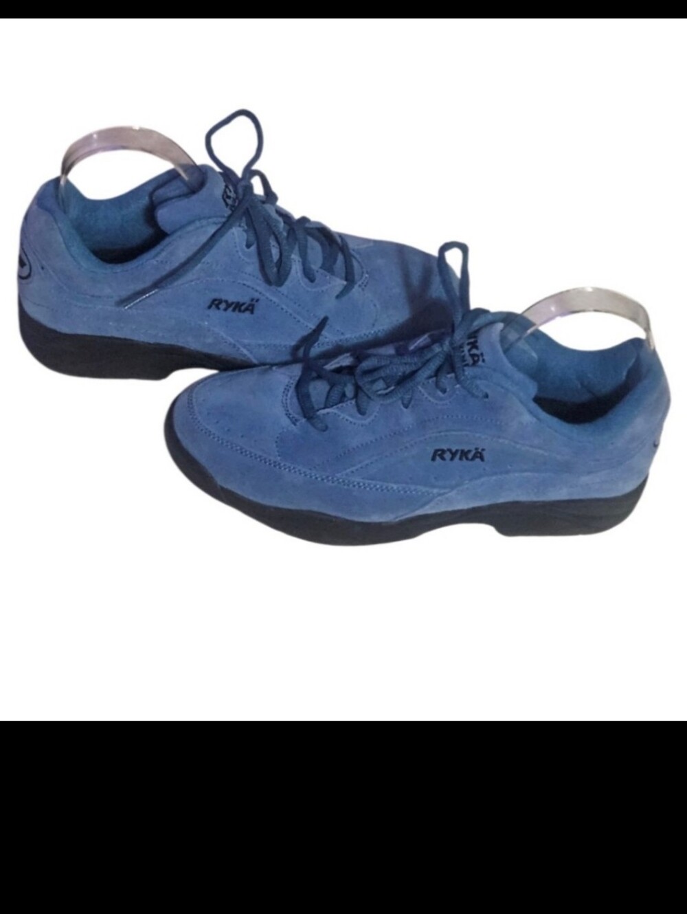 Ryka Womens Blue Suede Lace-Up Sneakers S8ze 7 5w